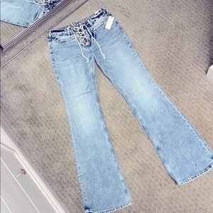 Anthropologie Pilcro Lace Up Flare/Bootcut Jeans New with Tags